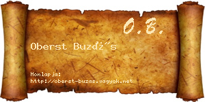 Oberst Buzás névjegykártya